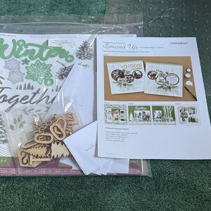 Close to My Heart Spruced Up Scrapbooking Kit - Green and Brown